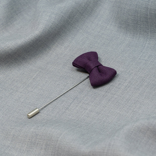 Grape Solid Bow Lapel Pin