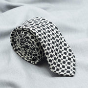Regal Black Geometric Necktie