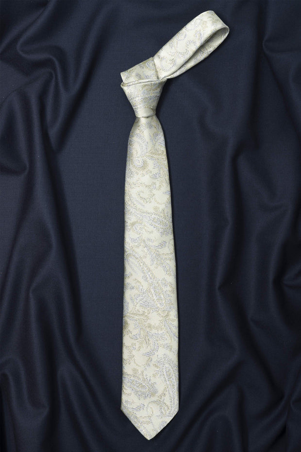 Regal Grey Paisley Necktie