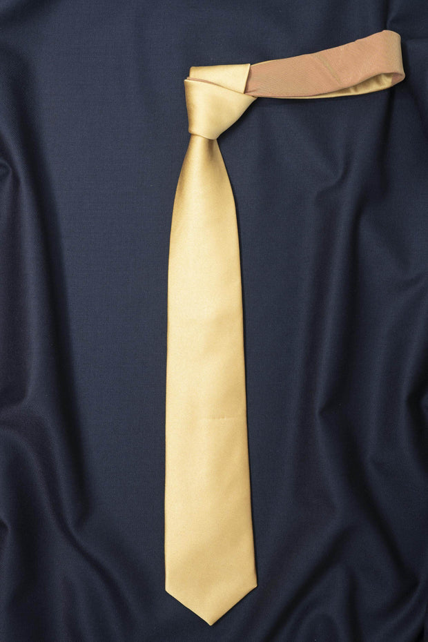 Regal Mustard Dual Shade Solid Necktie