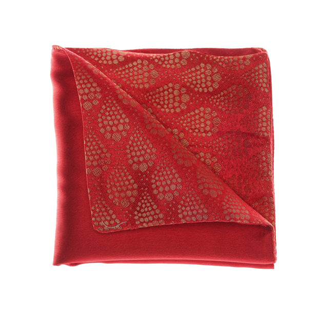After 8  Geometric Red Pocket Square