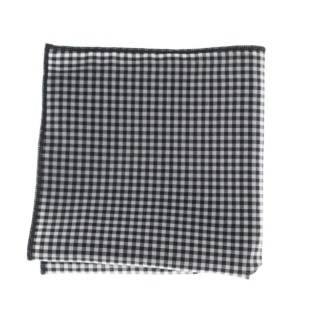 Monochrome  Geometric Black Pocket Square