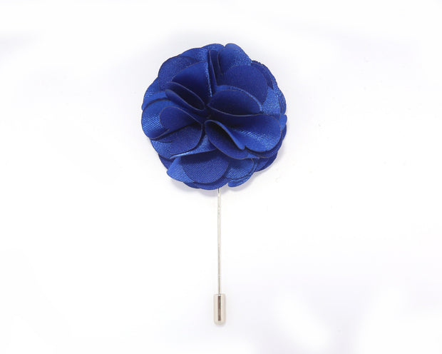 Royal Blue Solid Carnation Lapel Pin