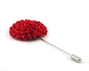 Red Solid English Daisy Lapel Pin