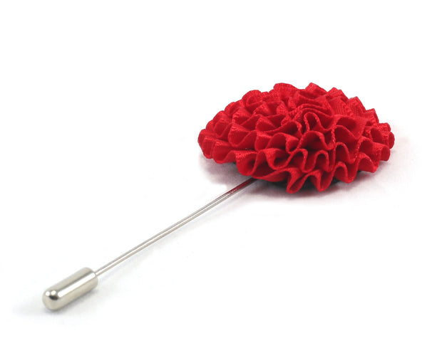 Red Solid English Daisy Lapel Pin