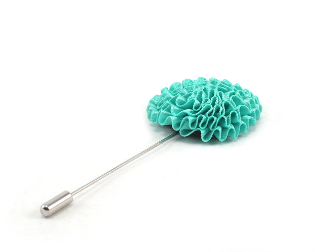 Turquoise Solid English Daisy Lapel Pin