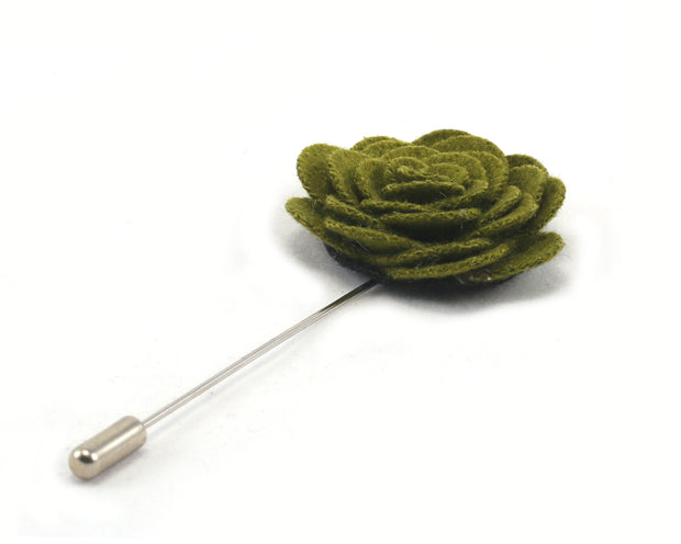 Olive Green Single Hued Lapel Pin