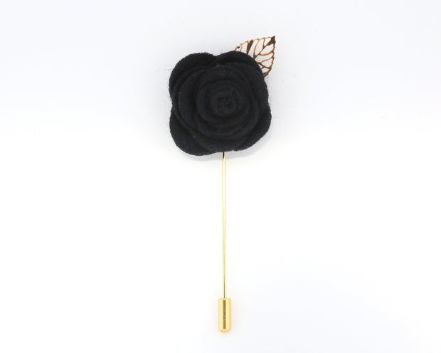 Black Single Hued Lapel Pin