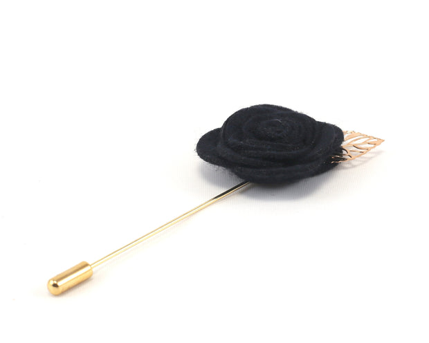 Black Single Hued Lapel Pin