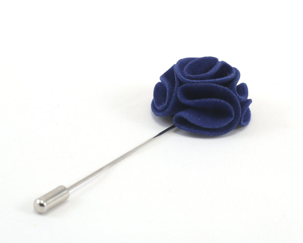 Blue Curlicue Lapel Pin
