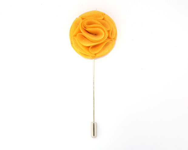 Yellow Curlicue Lapel Pin