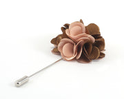 Walnut Brown  Carnation Lapel Pin