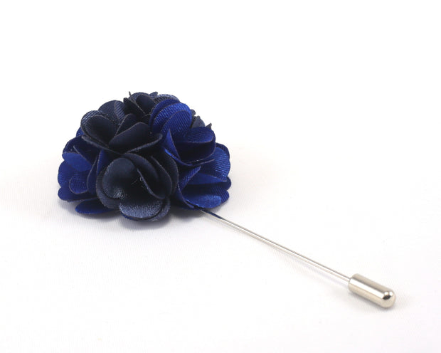 Space &  Royal Blue  Carnation Lapel Pin