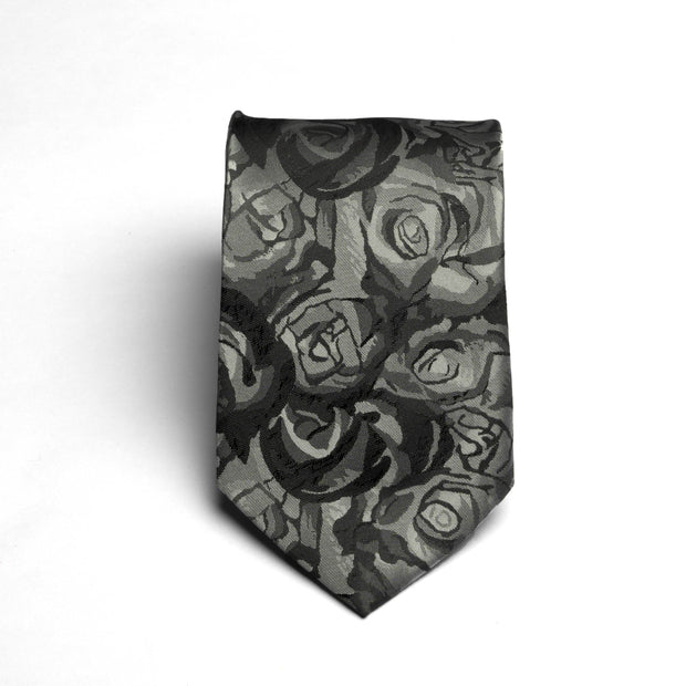 Town Hall Grey Floral Necktie