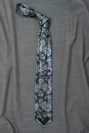Town Hall Grey Floral Necktie