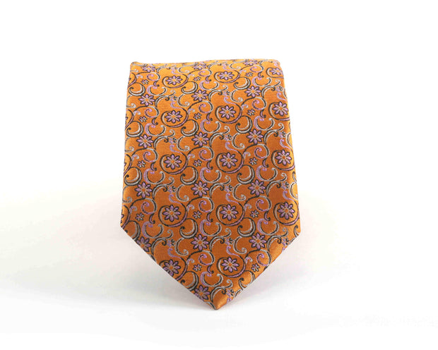 Sun & Sand Orange Floral Necktie
