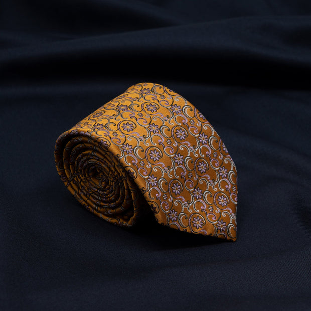 Sun & Sand Orange Floral Necktie