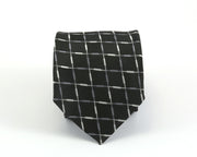 Monochrome Black Checks Necktie