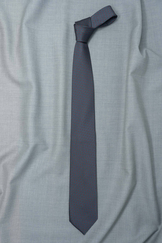 Town Hall Grey Geometric Necktie