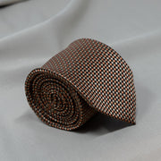 Old School Brown Geometric Necktie
