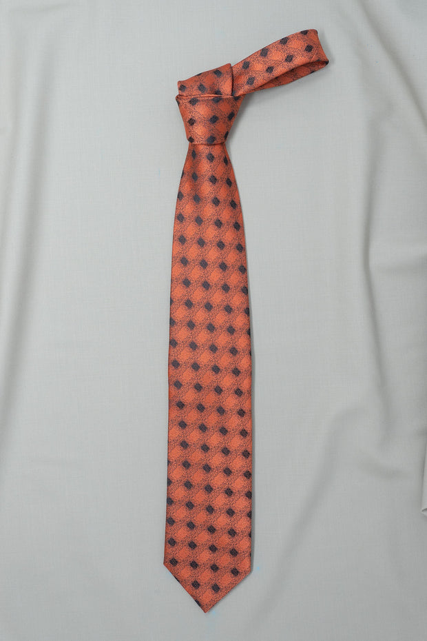 Sun & Sand Orange Geometric Necktie