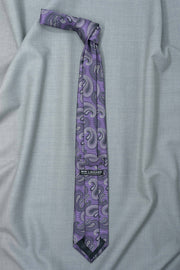 After 8 Purple Paisley Necktie