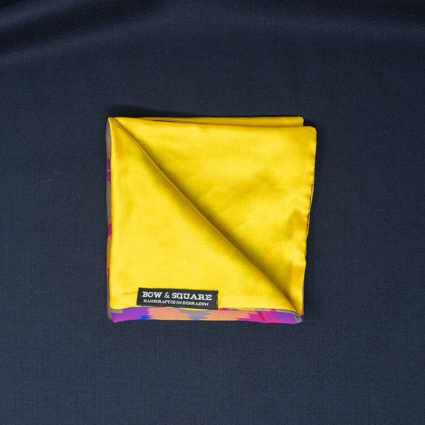 Sun & Sand Geometric Yellow Pocket Square
