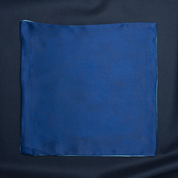 After 8 Solid Blue Pocket Square