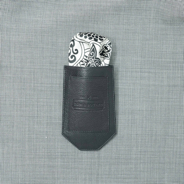 Town Hall Abstract White Pocket Square