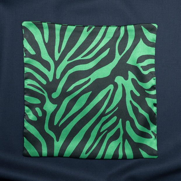 After 8 Abstract Green Pocket Square
