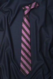 Regal Black Striped Necktie