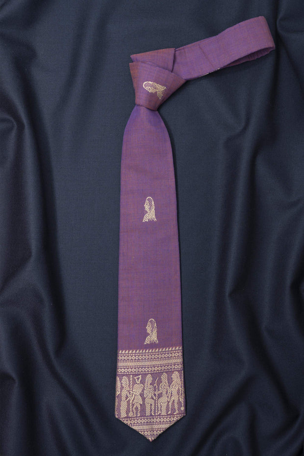 Regal Purple Abstract Necktie