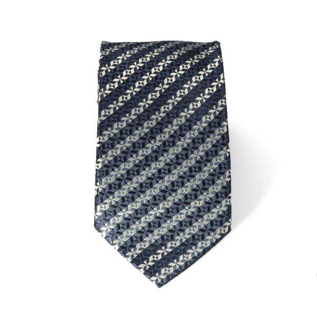 After 8 Blue Striped Necktie