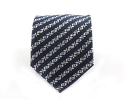 After 8 Blue Striped Necktie