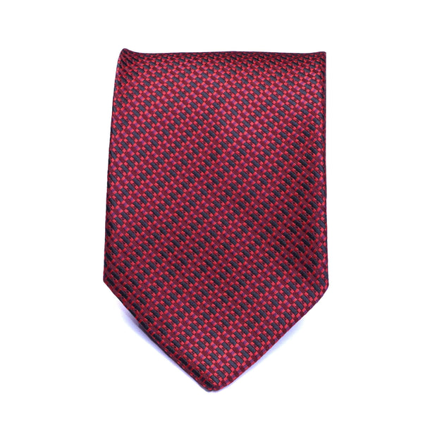 After 8 Red Geometric Necktie