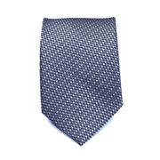 Old School Blue Geometric Necktie