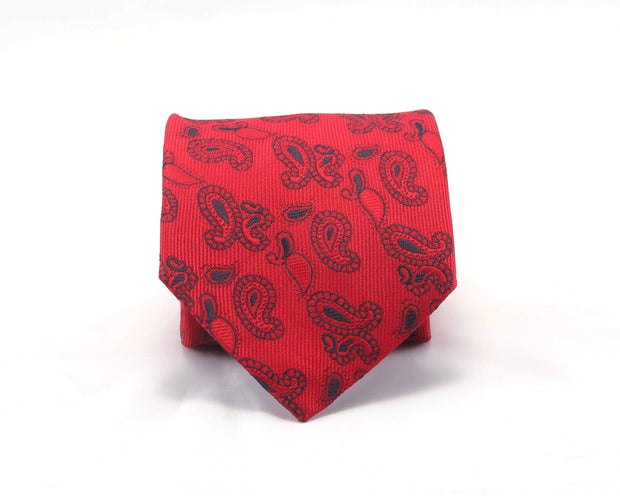 After 8 Red Paisley Necktie