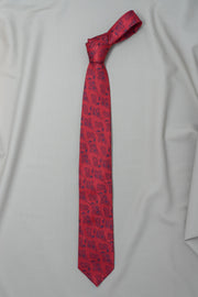 After 8 Red Paisley Necktie